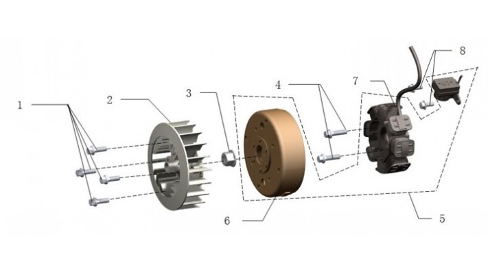 5- PAOPAO  AC GEN ASSY STATOR      RI1-2-1